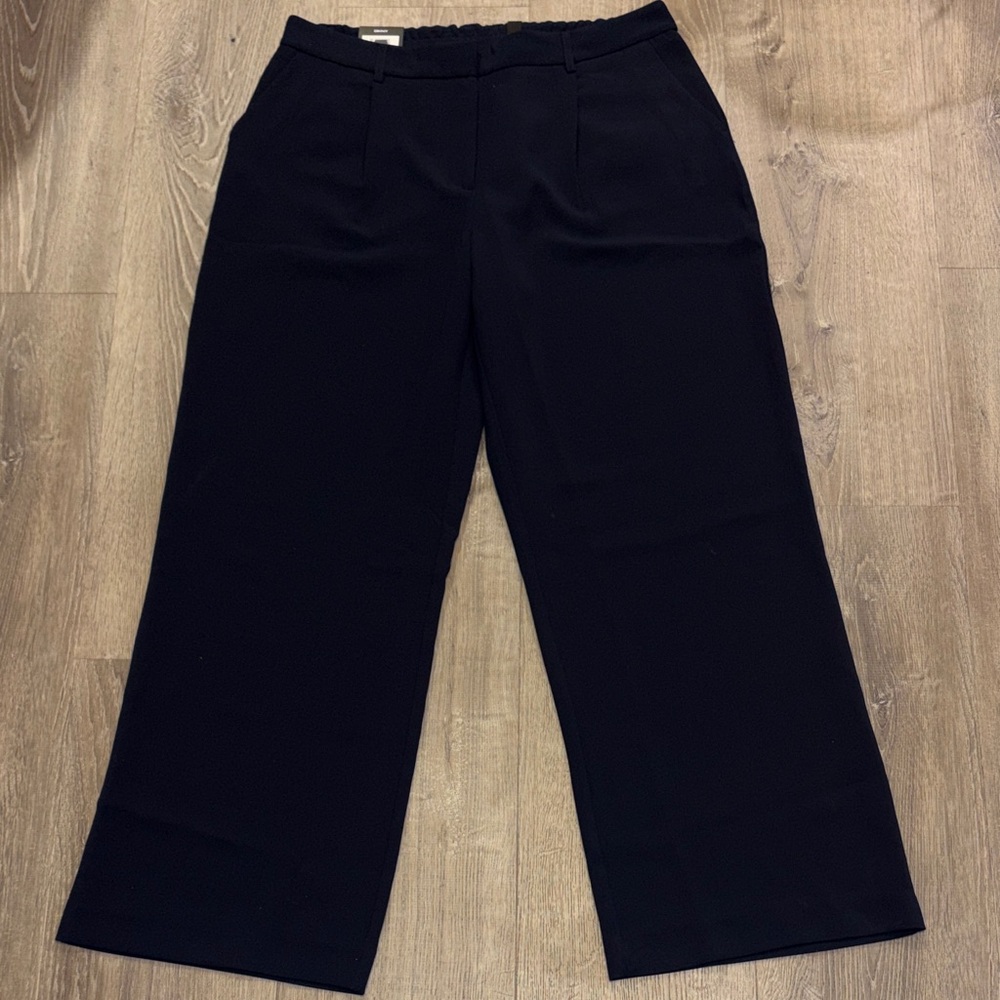 DKNY Elegant Blue Wide-Leg Pants